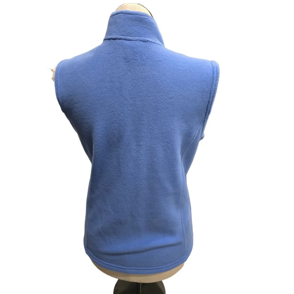 L.L.Bean Women's Blue Fleece Full-Zip Vest L